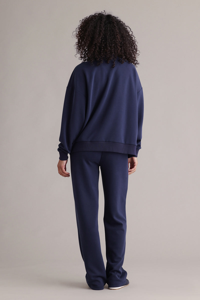 Bomber Jersey Jacket Baritone Blue | Hey Honey & Active Wear
