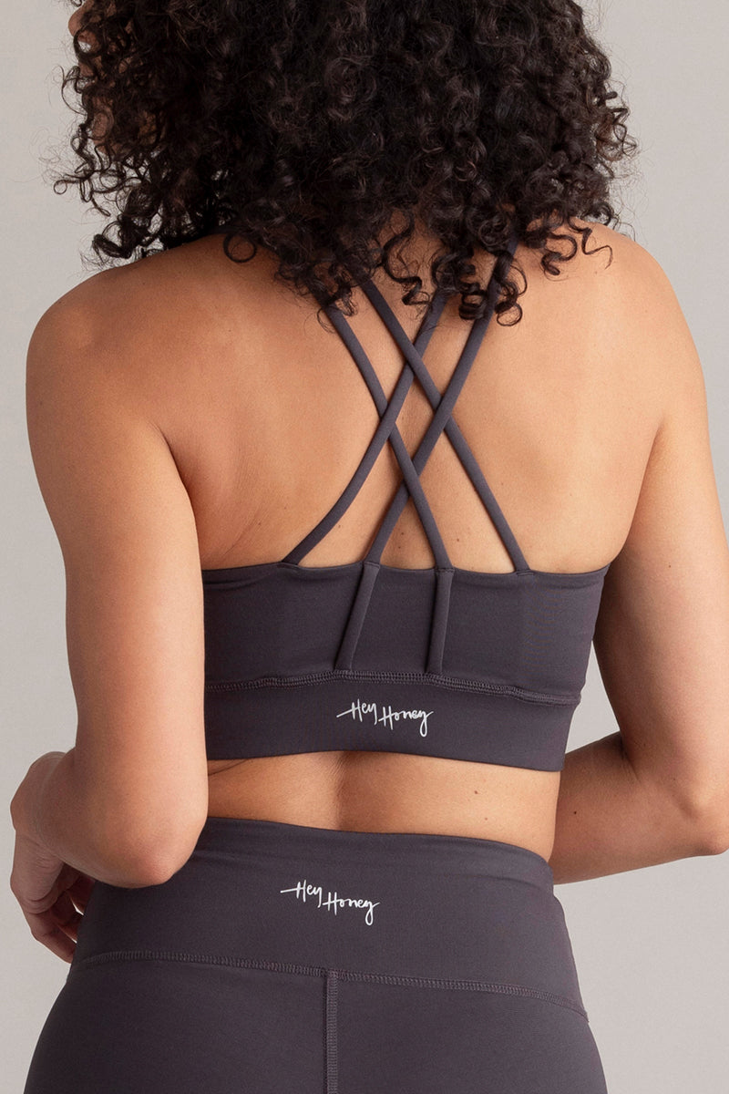 Criss-Cross Bra Print Black Hole | Hey Honey Yoga & Active Wear