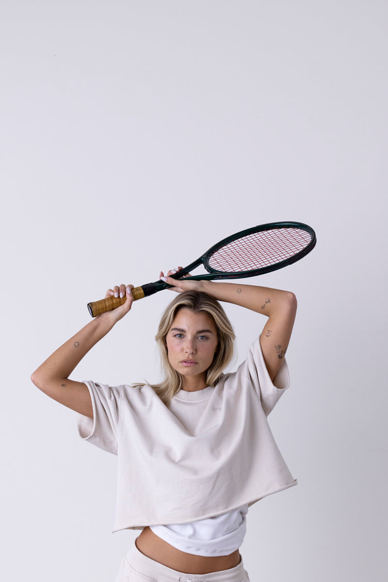 Short Sleeve Sweat Off White