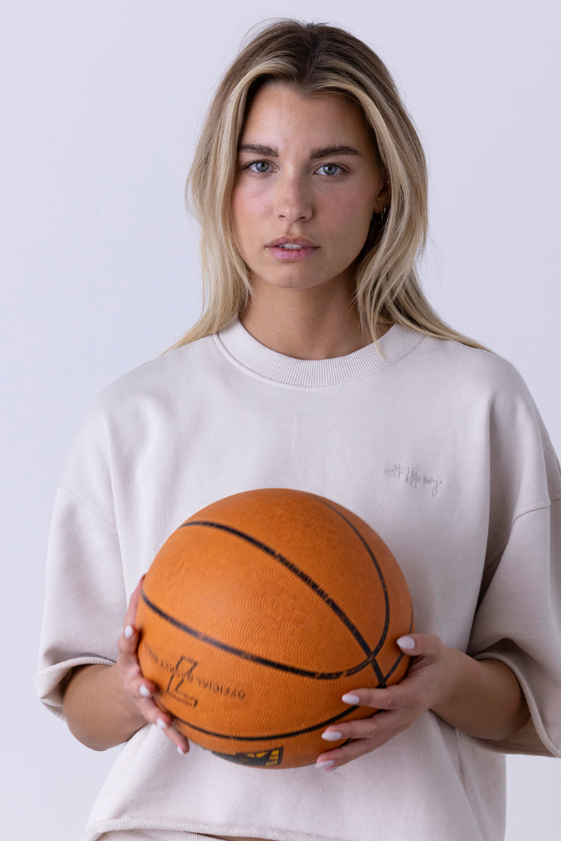 Short Sleeve Sweat Off White