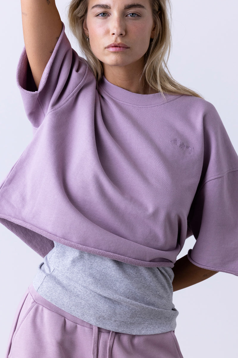 Short Sleeve Sweat Mauve