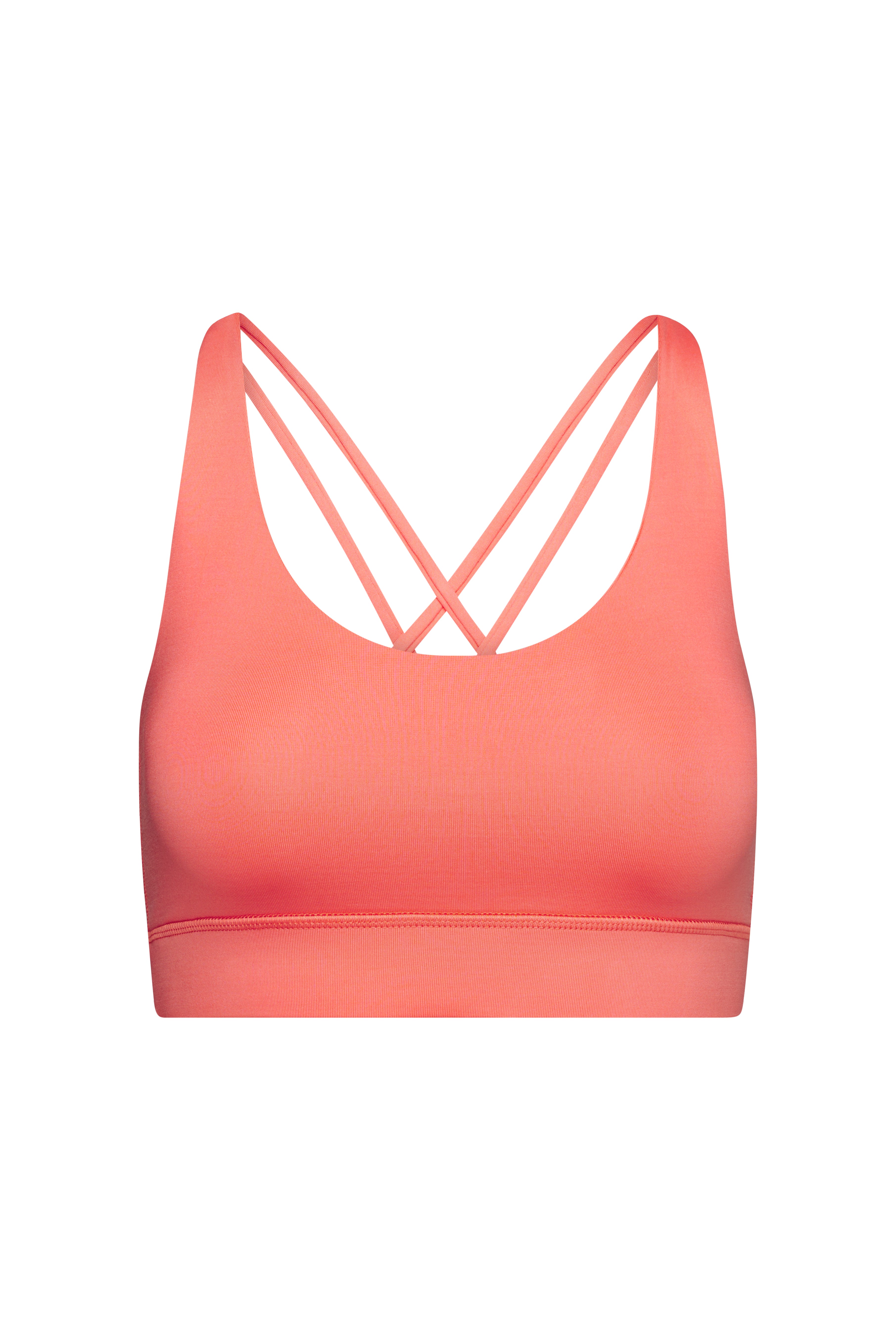 Criss-Cross Bra Peach | Hey Honey Yoga & Active Wear