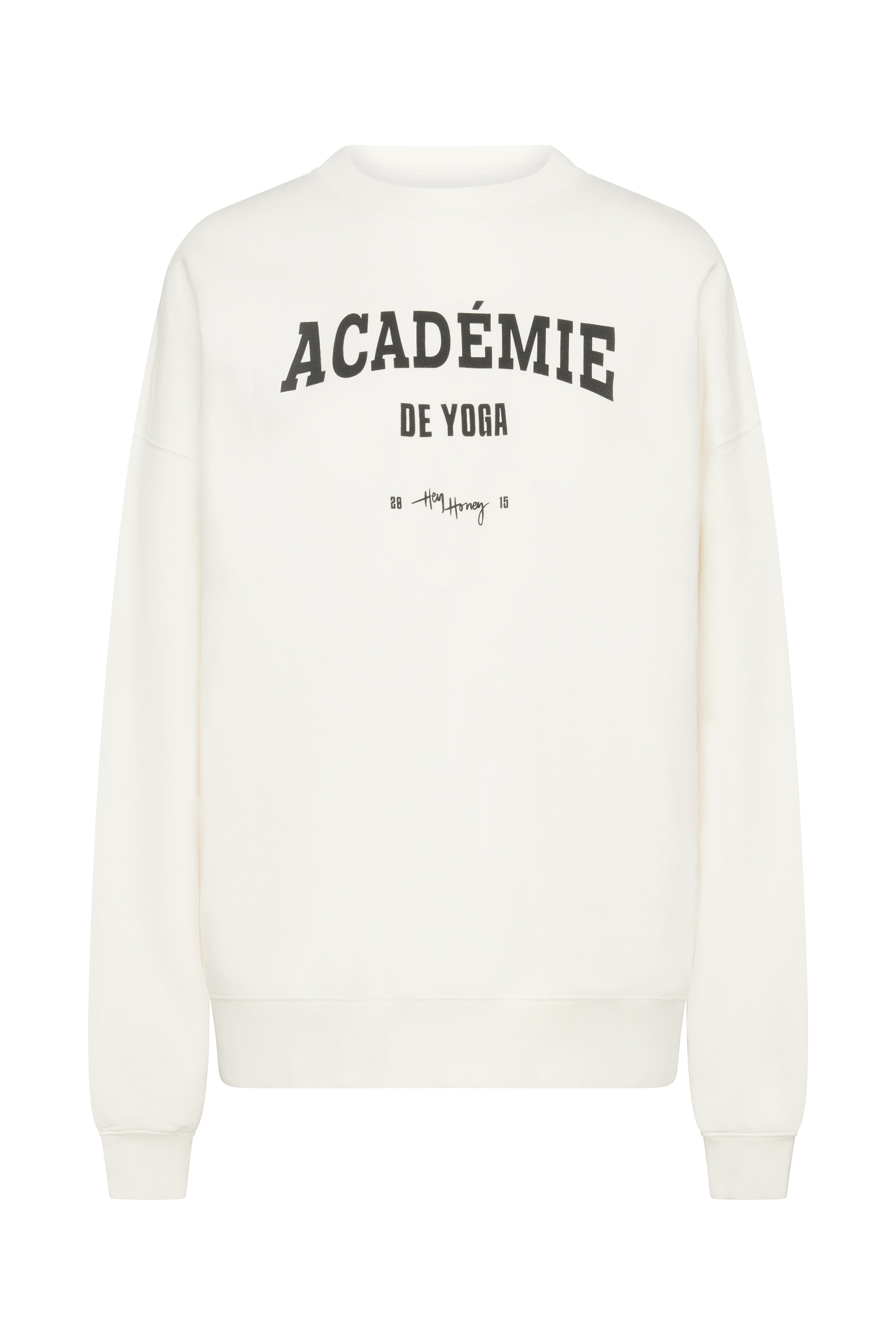 Sweater Academie White | Hey Honey Yoga & Active Wear