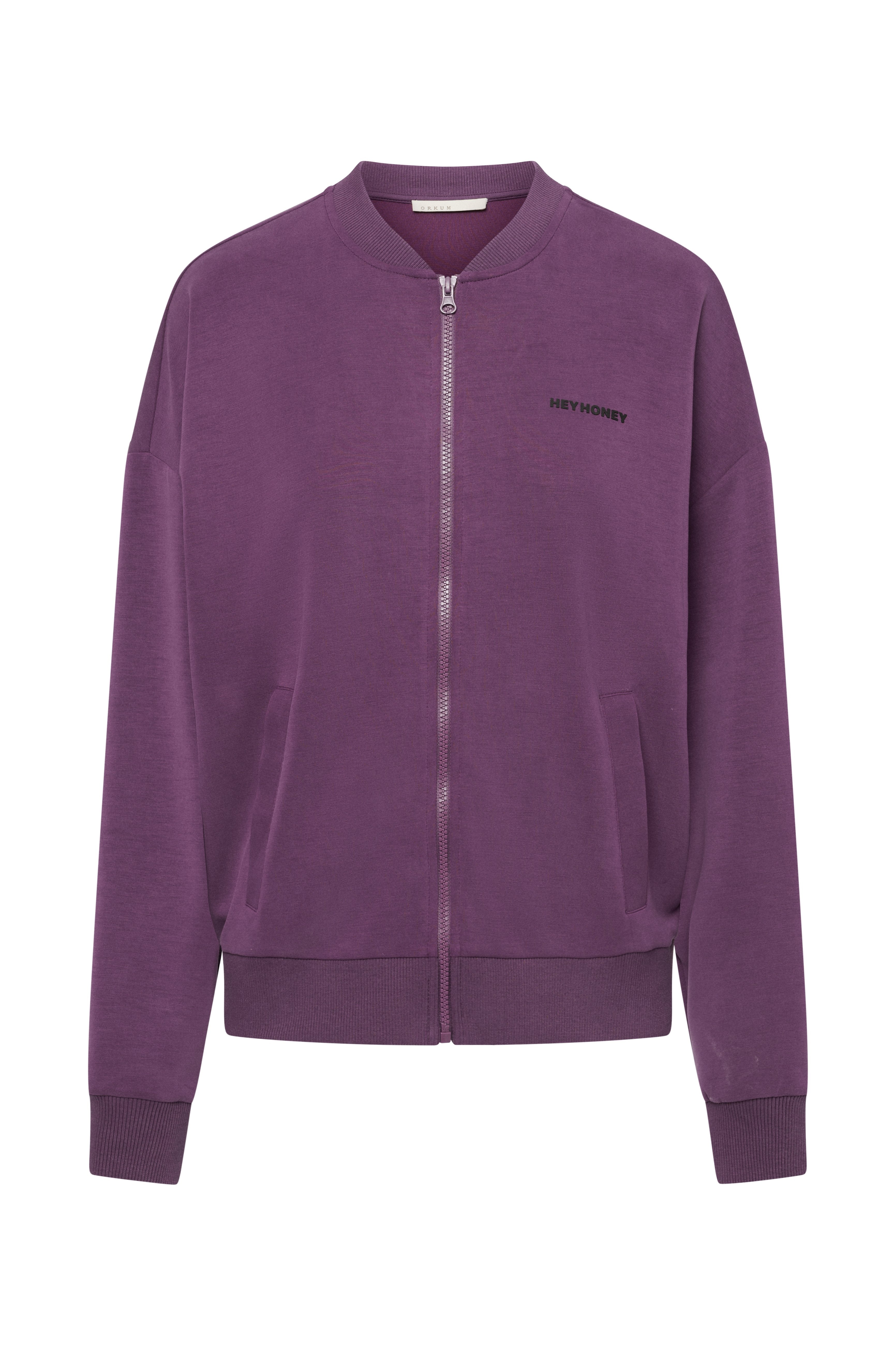 Bomber Jersey Jacket Italian Plum | Hey Honey & Active Wear