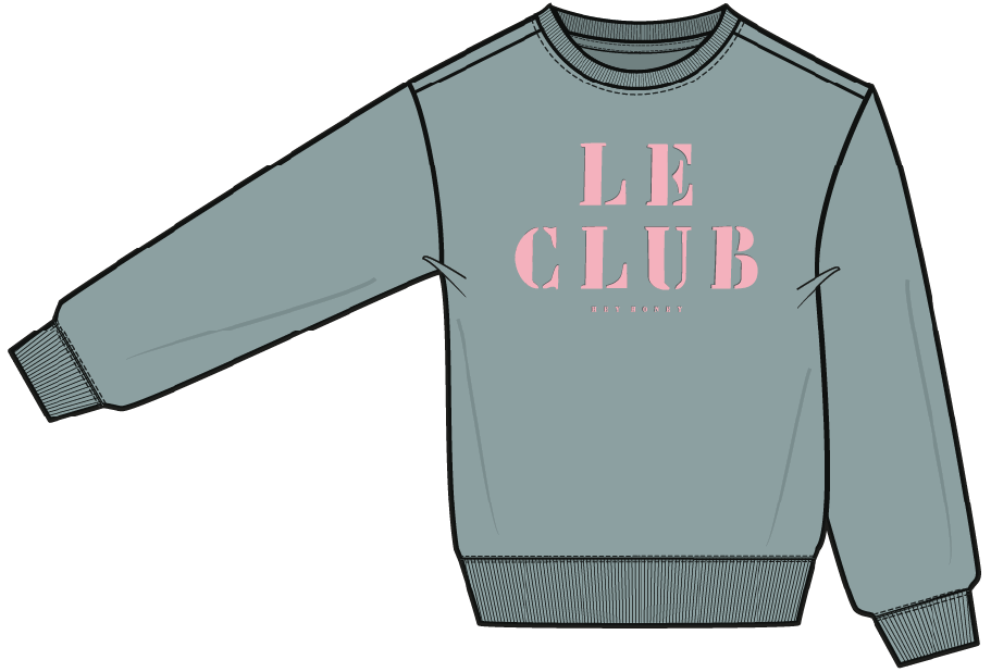 Sweater Le Club Slate | Hey Honey & Active Wear