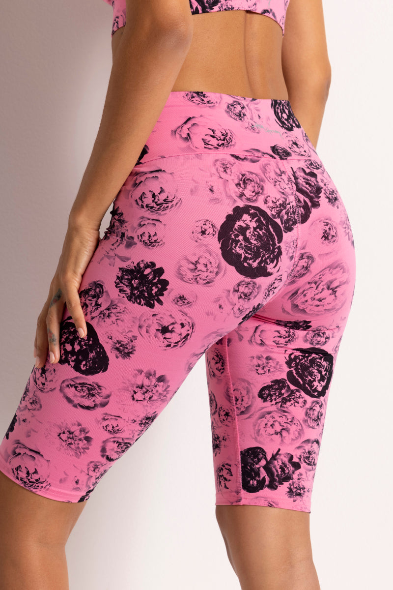 Long Biker Roses | Hey Honey Yoga & Active Wear