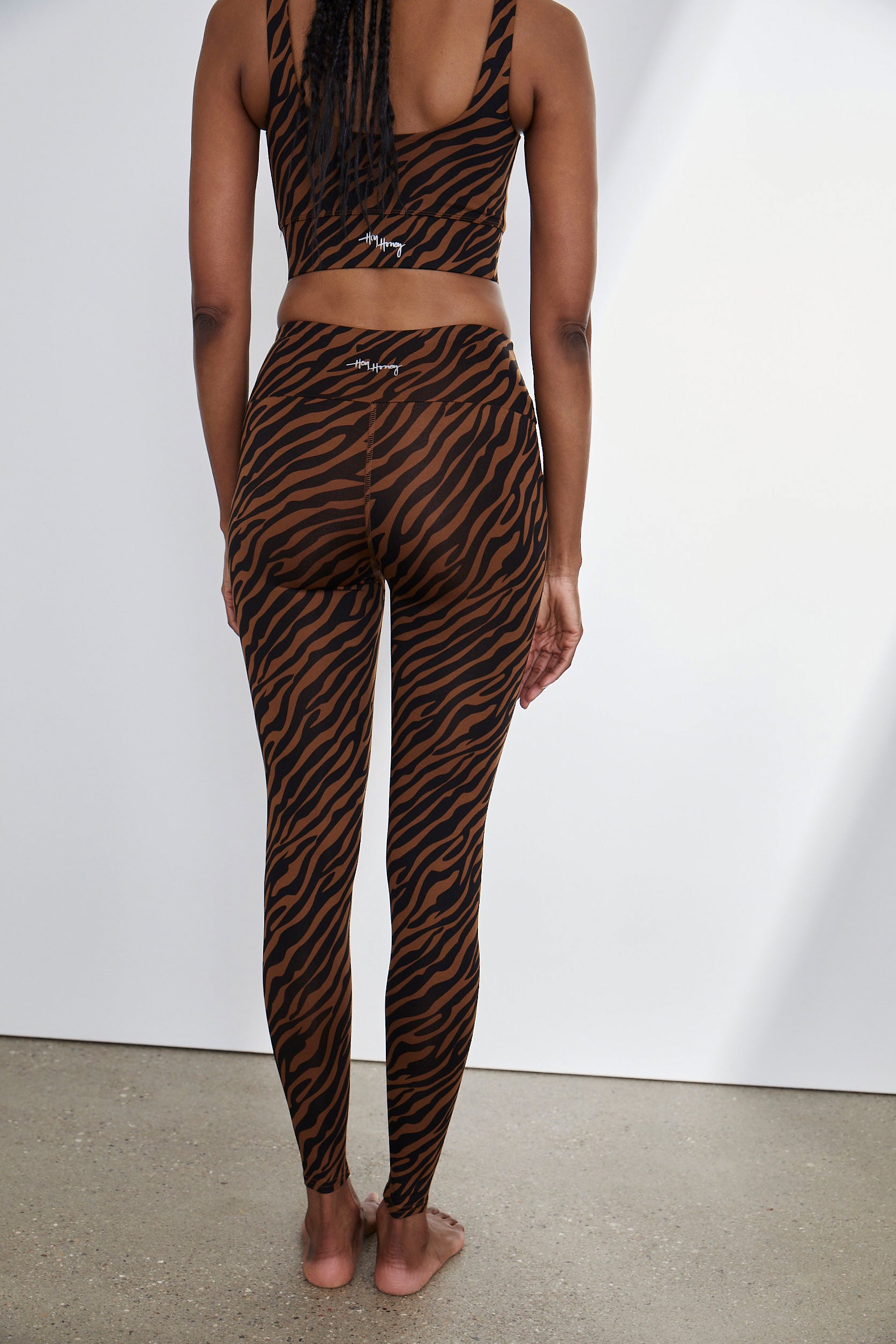 Leggings Zebra Toffee | Hey Honey Yoga & Active Wear