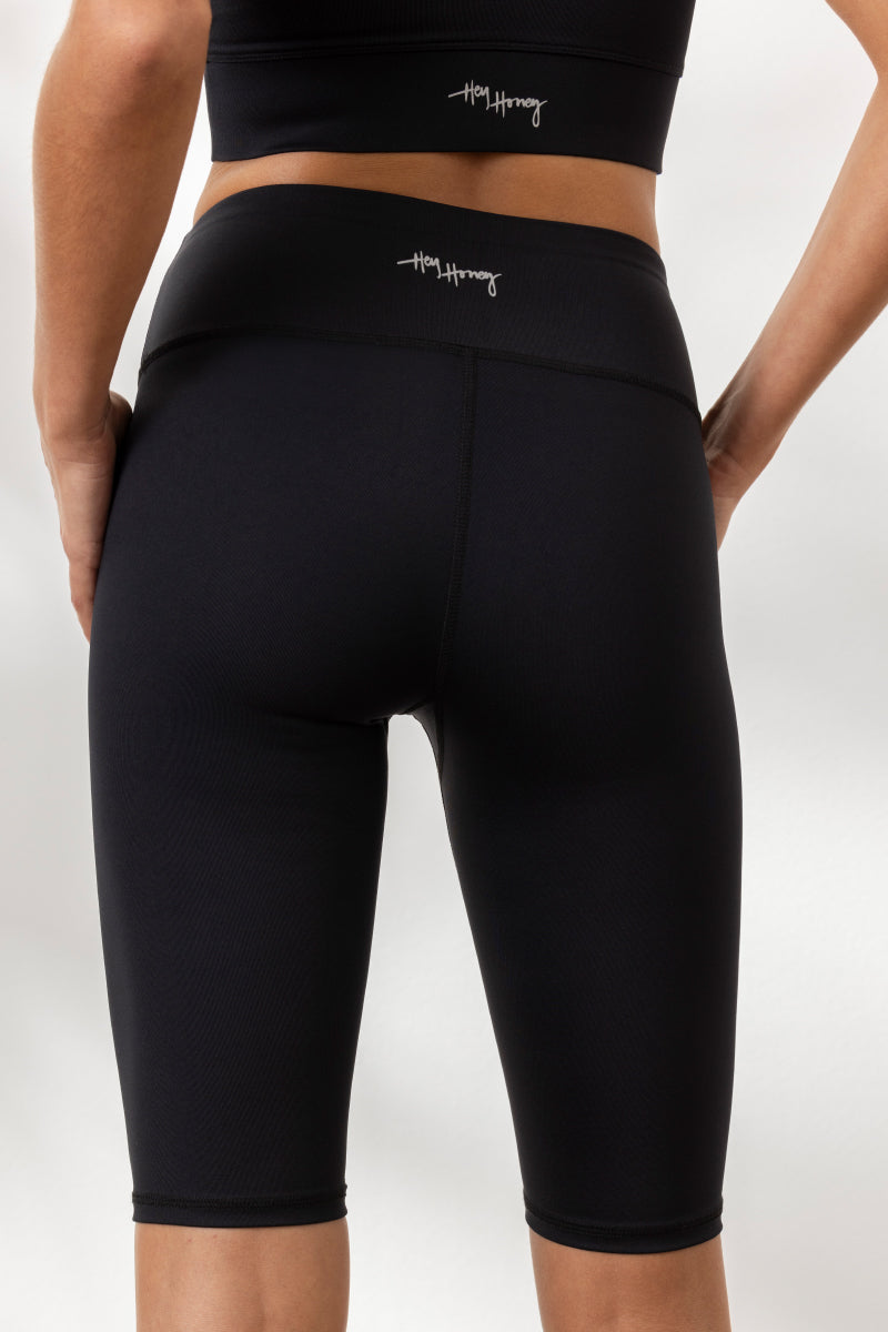 Long Biker Black | Hey Honey Yoga & Active Wear