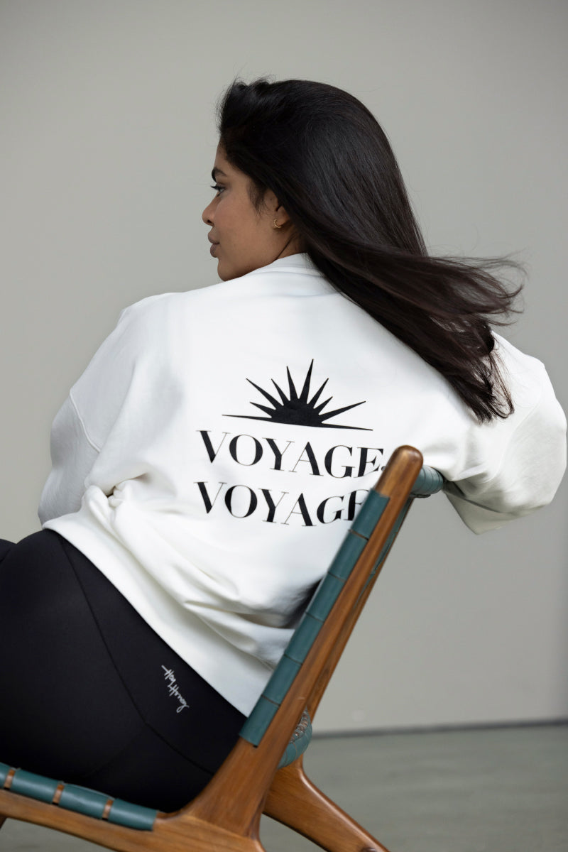Sweater Voyage Off-White | Hey Honey Yoga & Active Wear