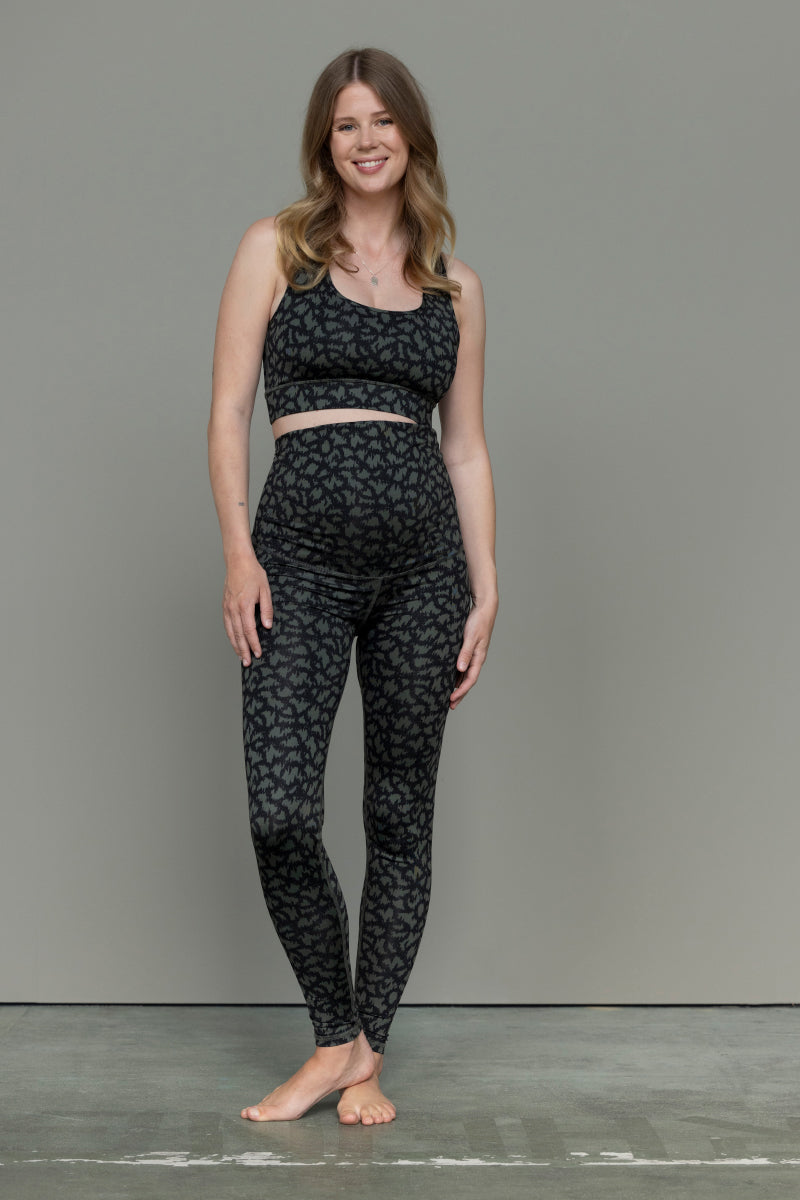 Maternity Leggings Safari Pine | Hey Honey Yoga & Active Wear