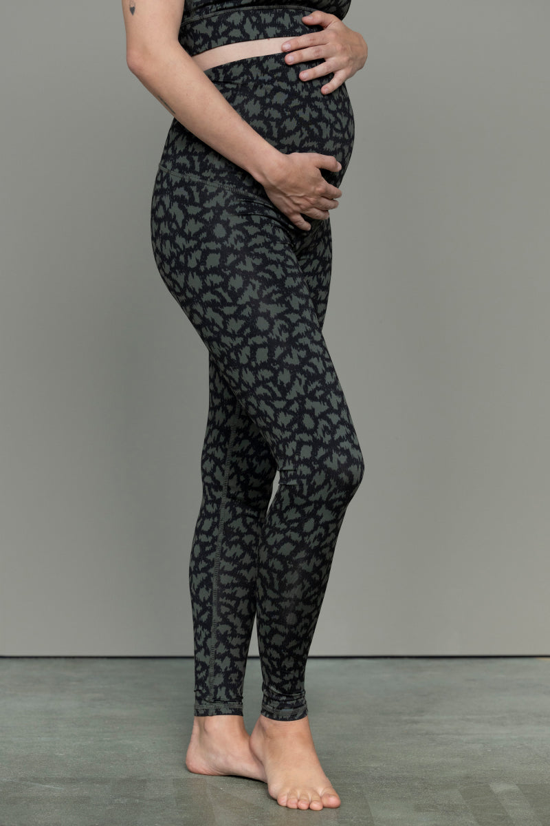 Maternity Leggings Safari Pine | Hey Honey Yoga & Active Wear