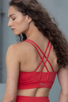 Criss-Cross Bra Unicolor Hibiscus | Hey Honey Yoga & Active Wear