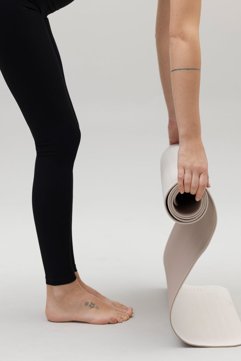 High-Waist Leggings Ribbed Black | Hey Honey & Active Wear