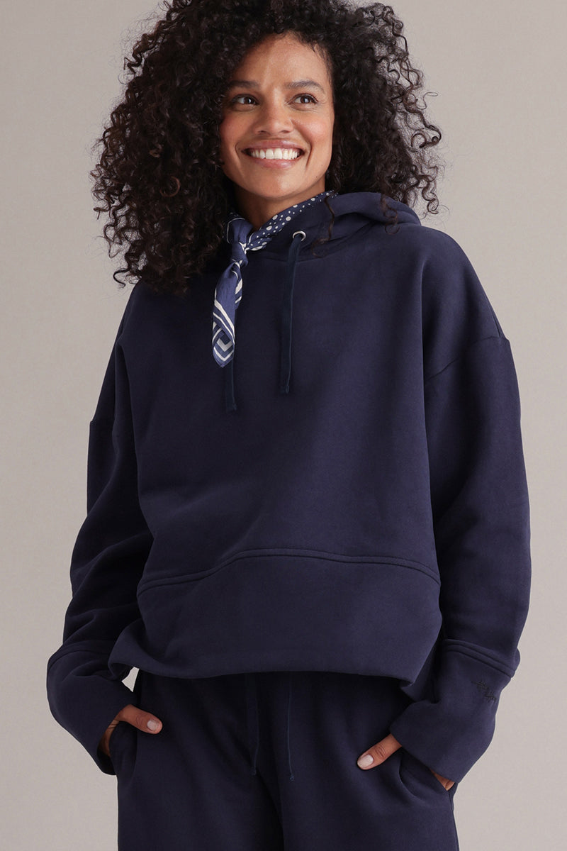 Cosy Hoodie Long Cuffs Baritone Blue | Hey Honey & Active Wear