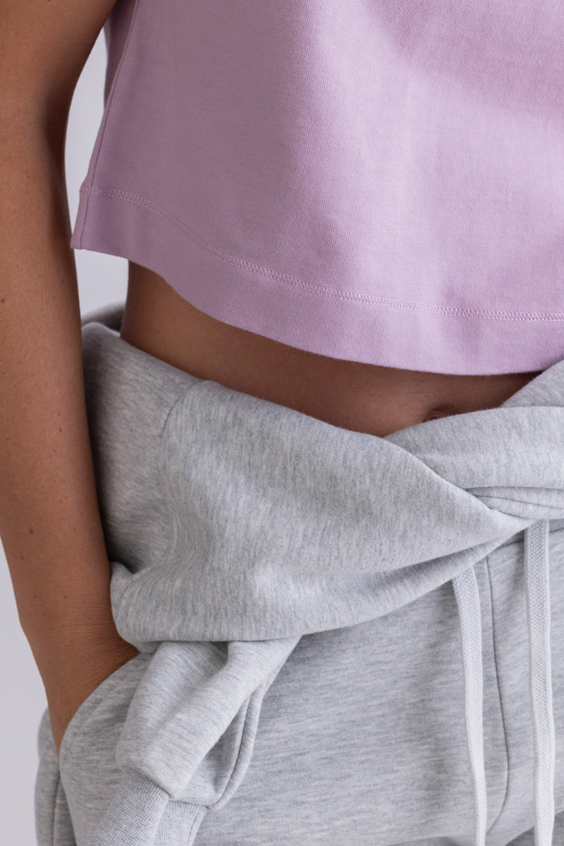 Cropped Shirt Mauve | Hey Honey & Active Wear