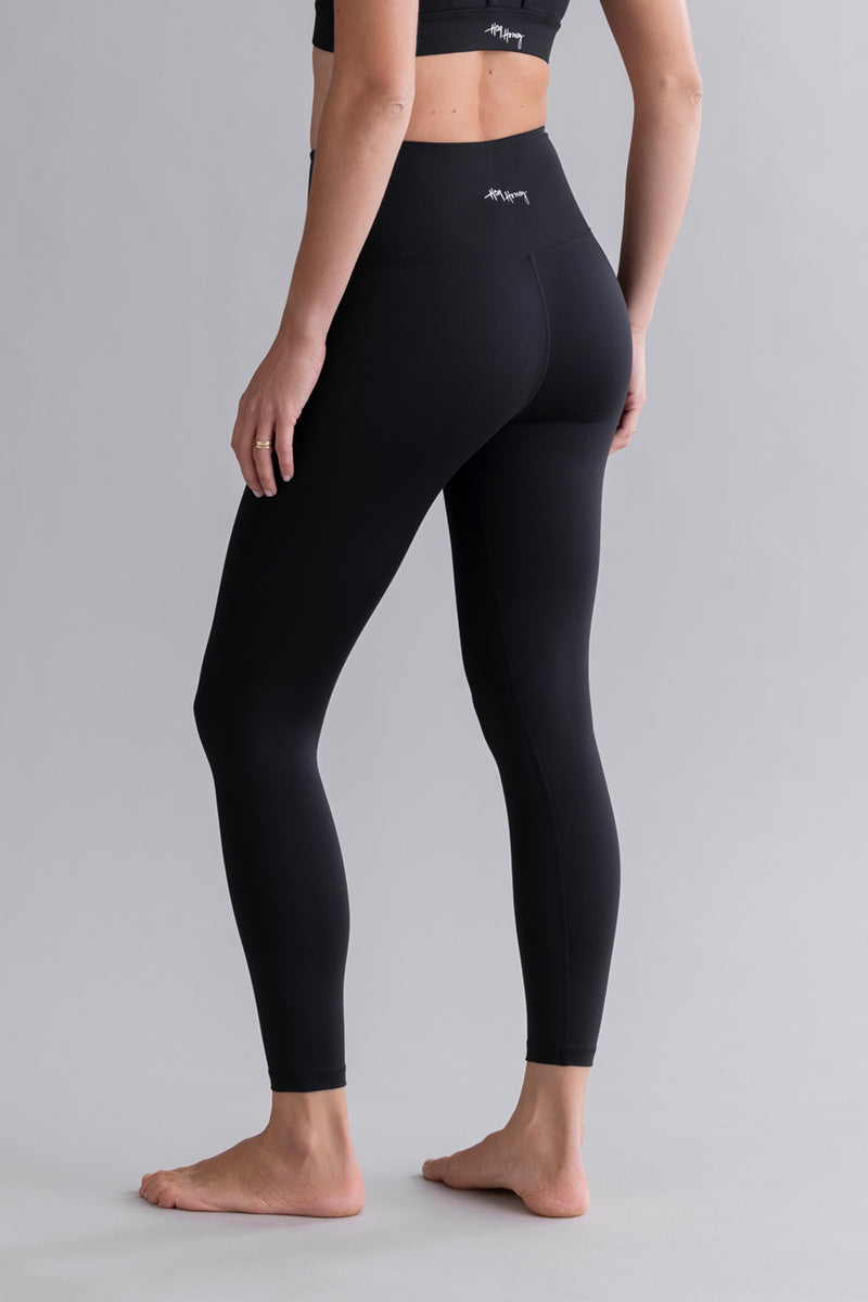 High-Waist Cropped Leggings Cotton Touch Black | Hey Honey & Active Wear
