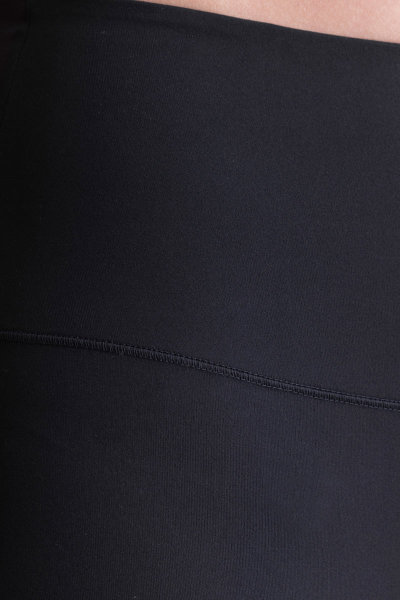 High-Waist Flared Leggings Cotton Touch Black