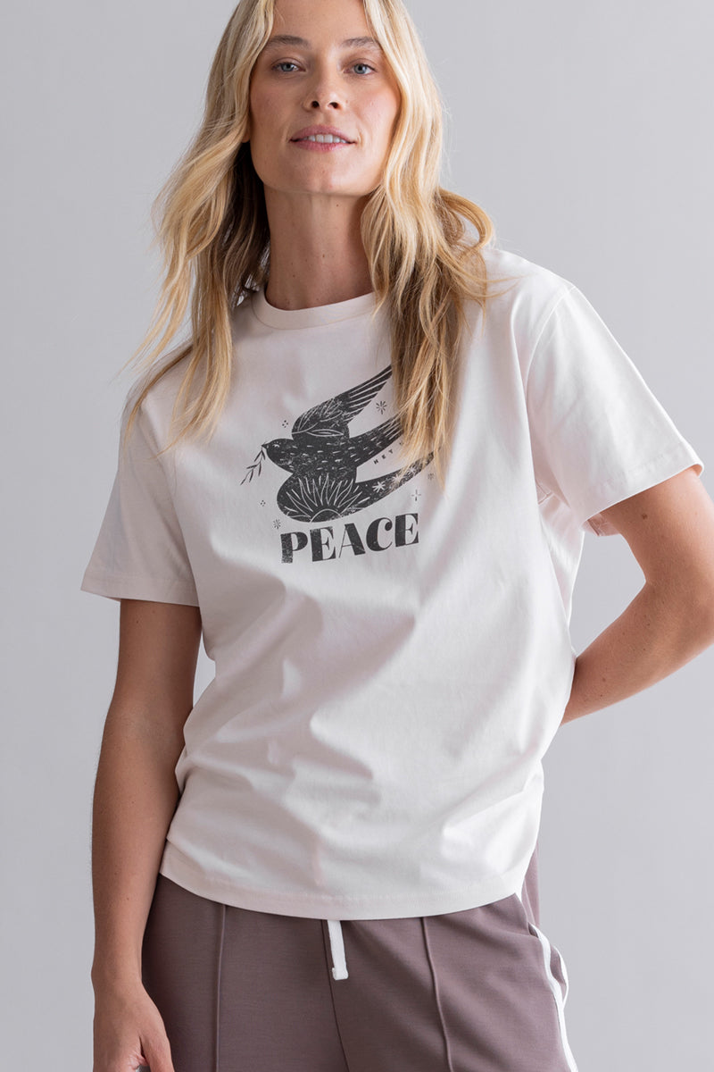 T-Shirt Peace Dove Off White | Hey Honey & Active Wear
