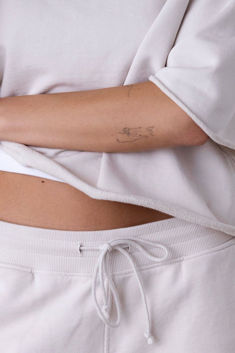 Short Sleeve Sweat Off White