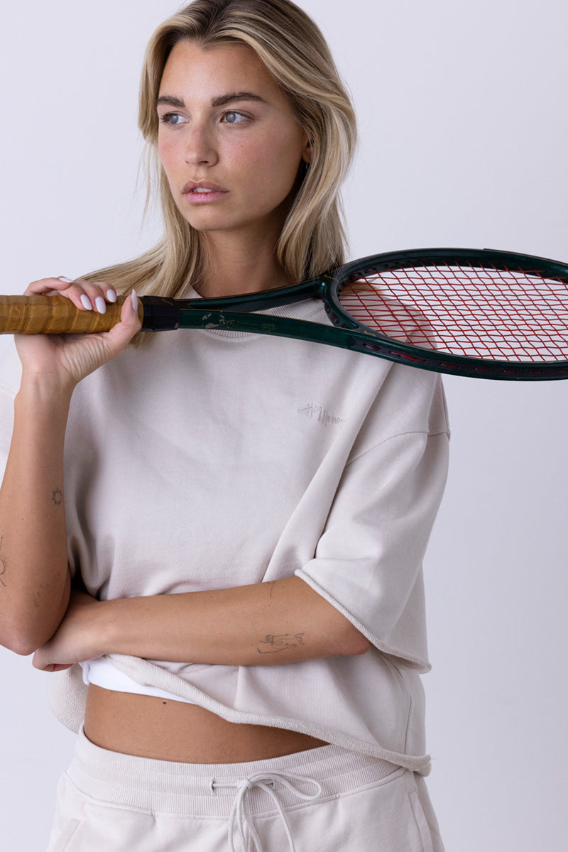 Short Sleeve Sweat Off White