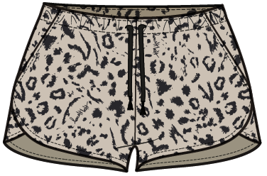 Summer Shorts Mono Leo Oatmeal | Hey Honey & Active Wear