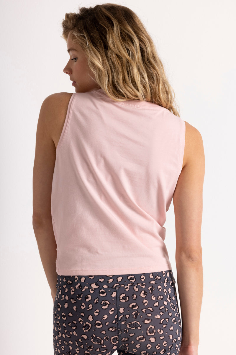 Cropped Top Silver Pink | Hey Honey Yoga & Active Wear